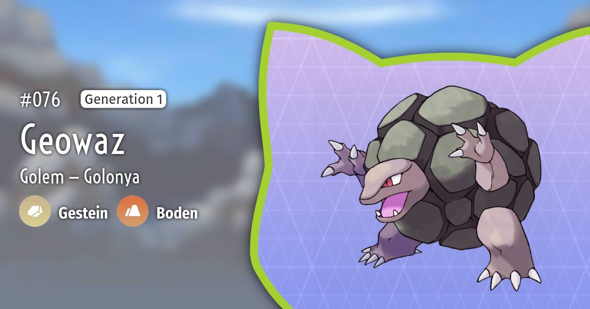 076 Geowaz — Pokémon GODex — Bisafans.de