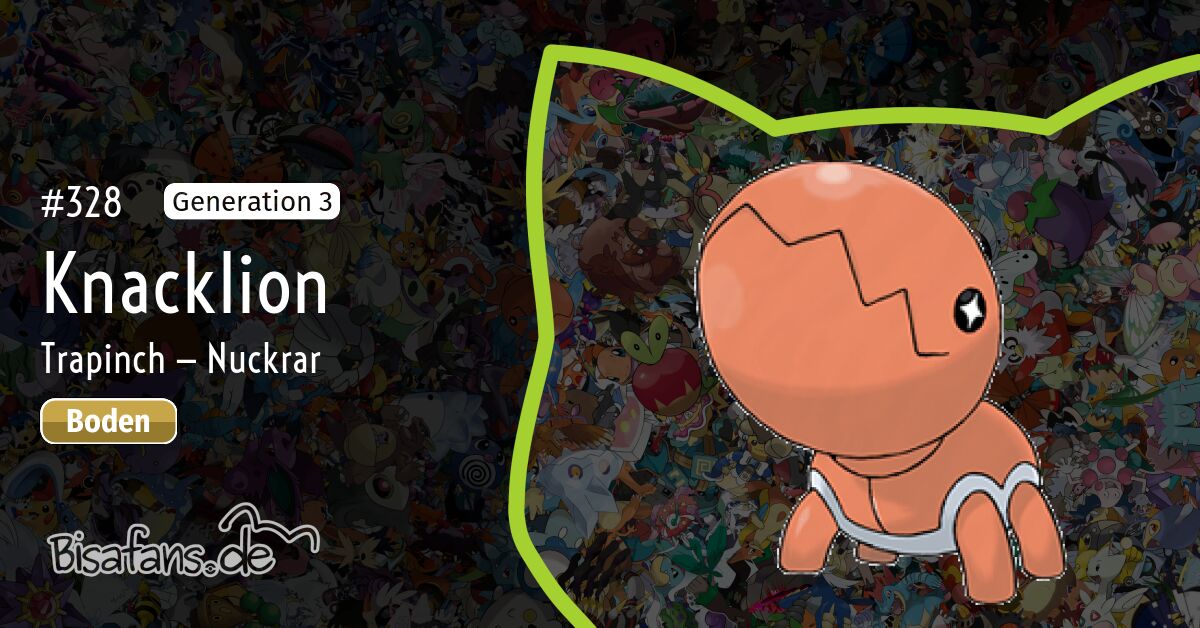 328 — Knacklion im Pokédex — Bisafans.de